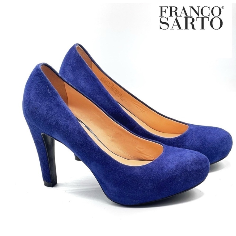 Franco Sarto faux suede platform heels SZ 8M